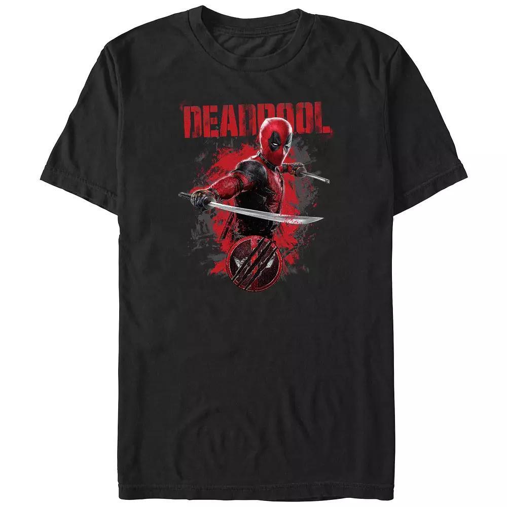 Big & Tall Marvel Deadpool Action Poster Graphic Tee, Men's, Size: 4XL Tall, Black Product Image