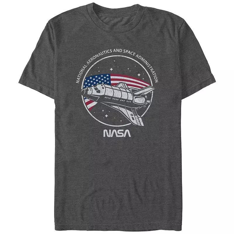 Men's Nasa USA Flag Stamp Graphic Tee,  Product Image