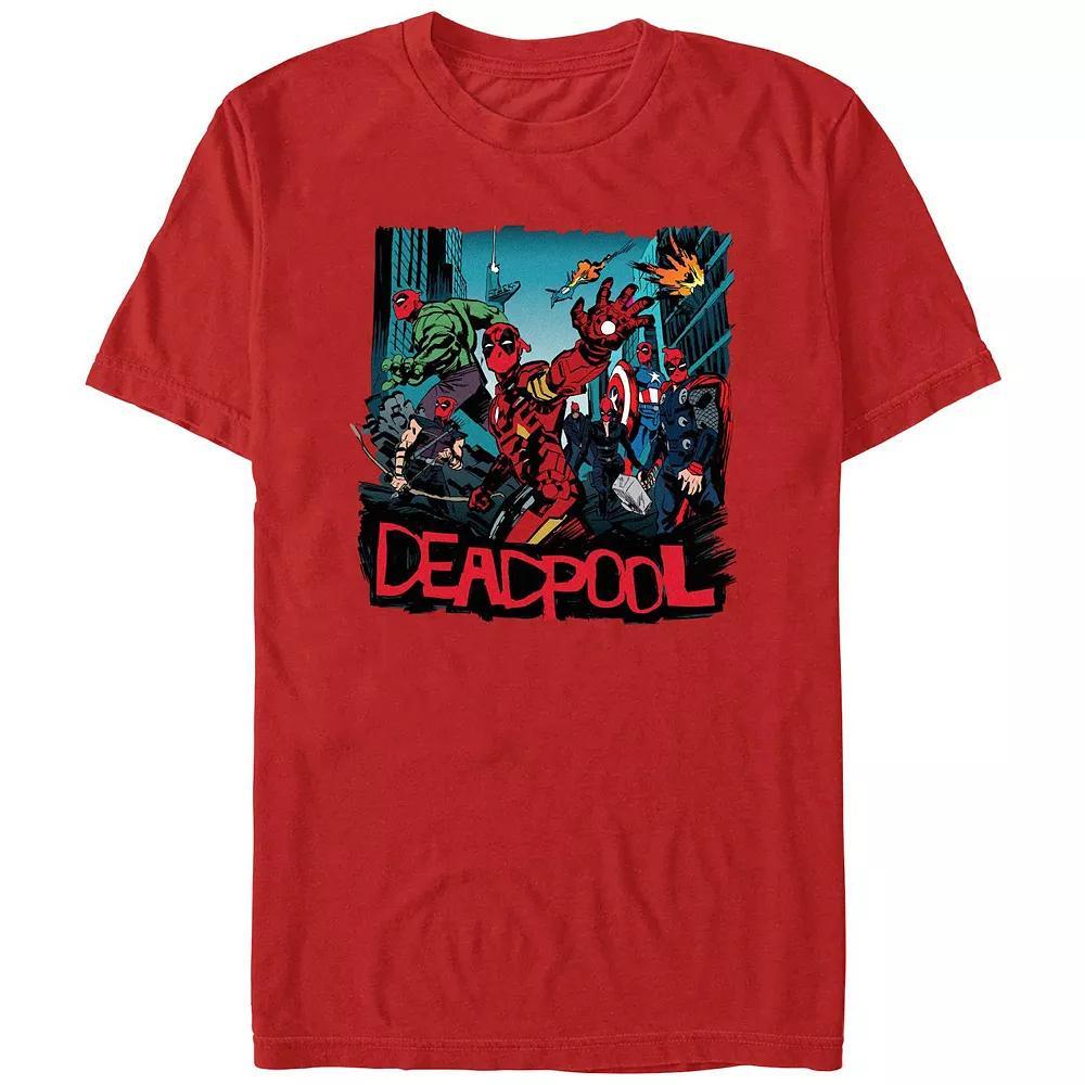 Men's Deadpool And Wolverine Avengers Pose Graphic Tee,  Product Image