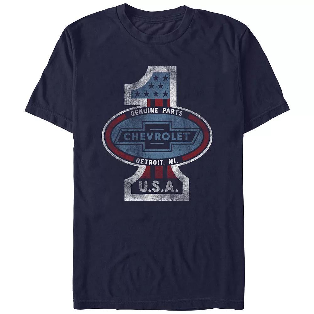 Men's Chevrolet Genuine Parts Graphic Tee, Size: Large, Blue Product Image