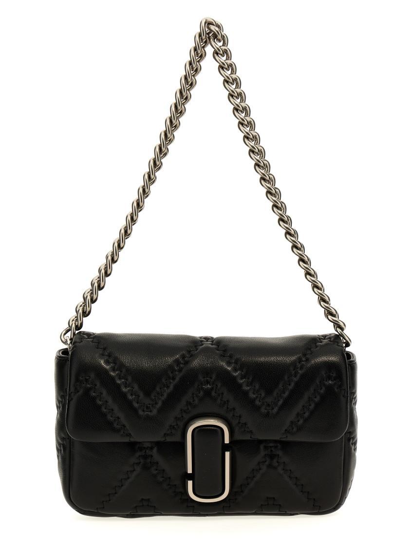 MARC JACOBS Logo Plaque Quilted Shoulder Bag In Black Product Image