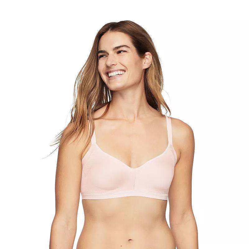 Warners Easy Does It® Underarm-Smoothing with Seamless Stretch Wireless Lightly Lined Comfort Bra RM3911A, Women's, Size: XL, Rosewater Product Image