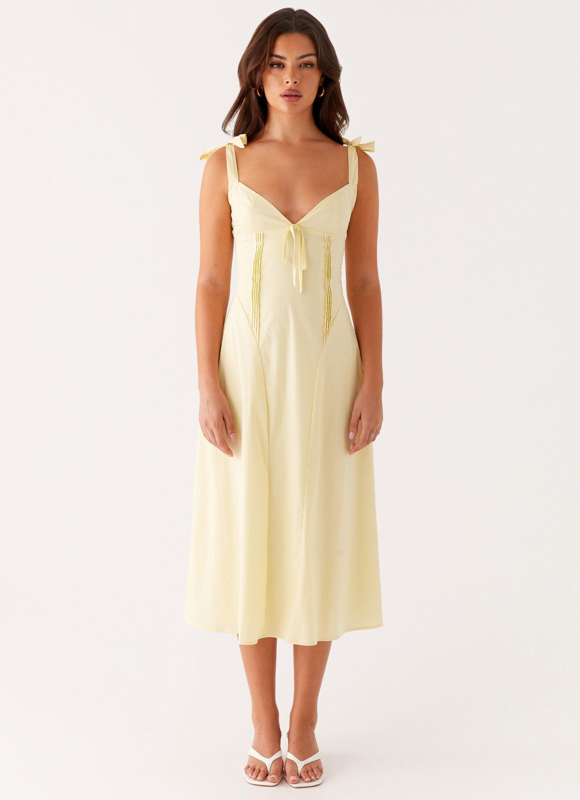 Adela Midi Dress - Yellow Product Image