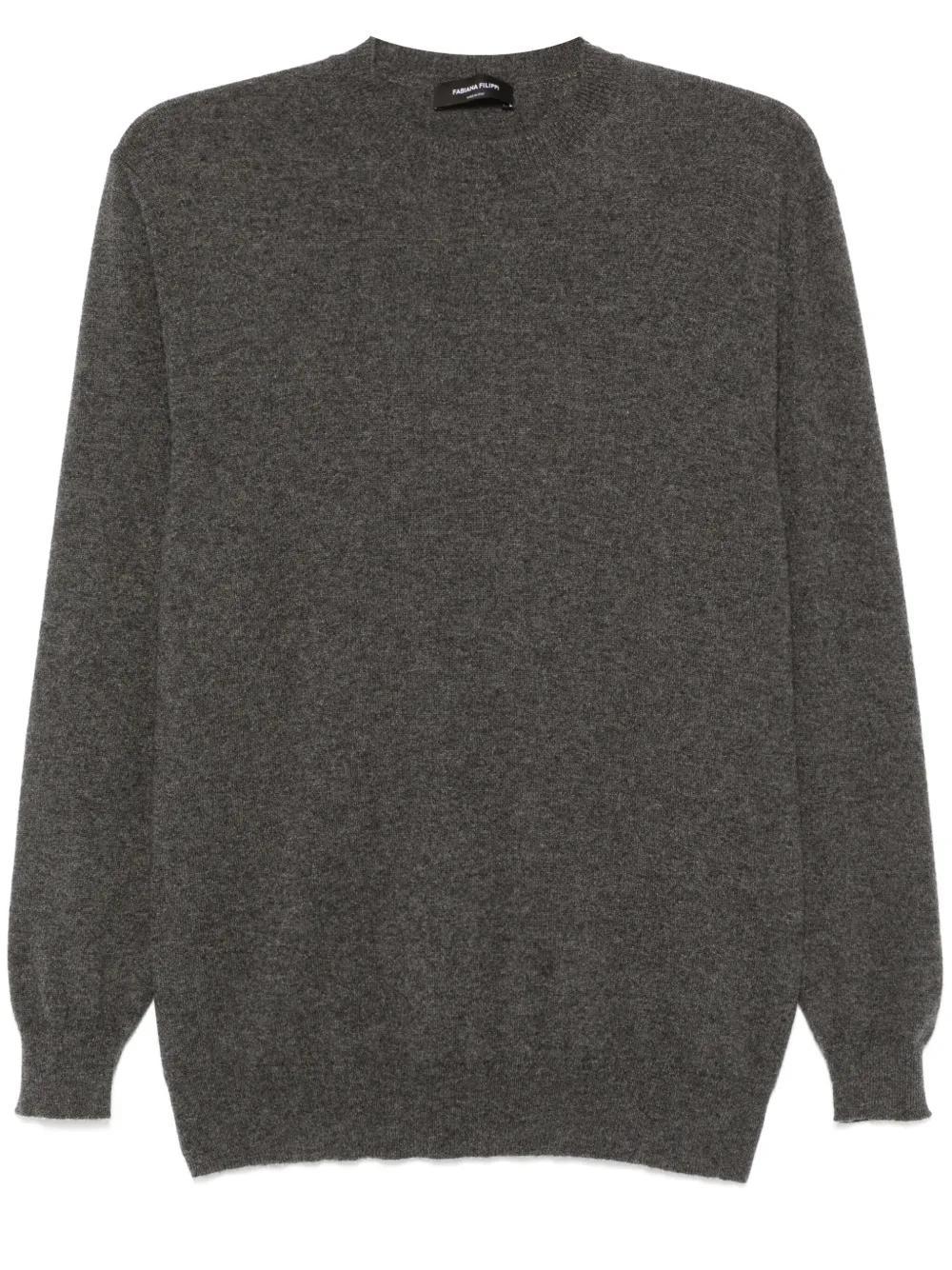 FABIANA FILIPPI Pullover Mit Monili-kette In Grau Product Image