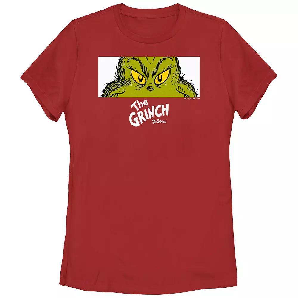 Juniors' Dr. Seuss Grinch Naughty Eyes Graphic Tee, Girl's,  Product Image