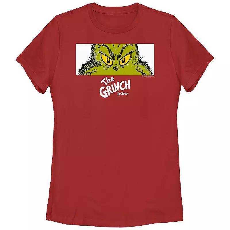 Juniors' Dr. Seuss Grinch Naughty Eyes Graphic Tee, Girl's,  Product Image