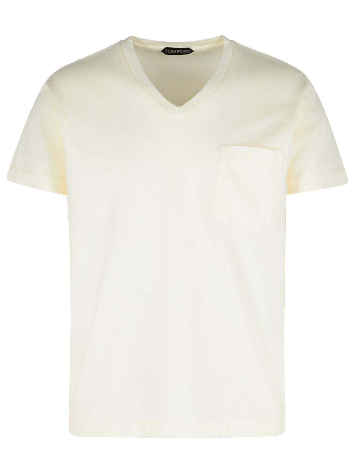 TOM FORD Slim-fit Lyocell And Cotton-blend Jersey T-shirt In Neutrals Product Image