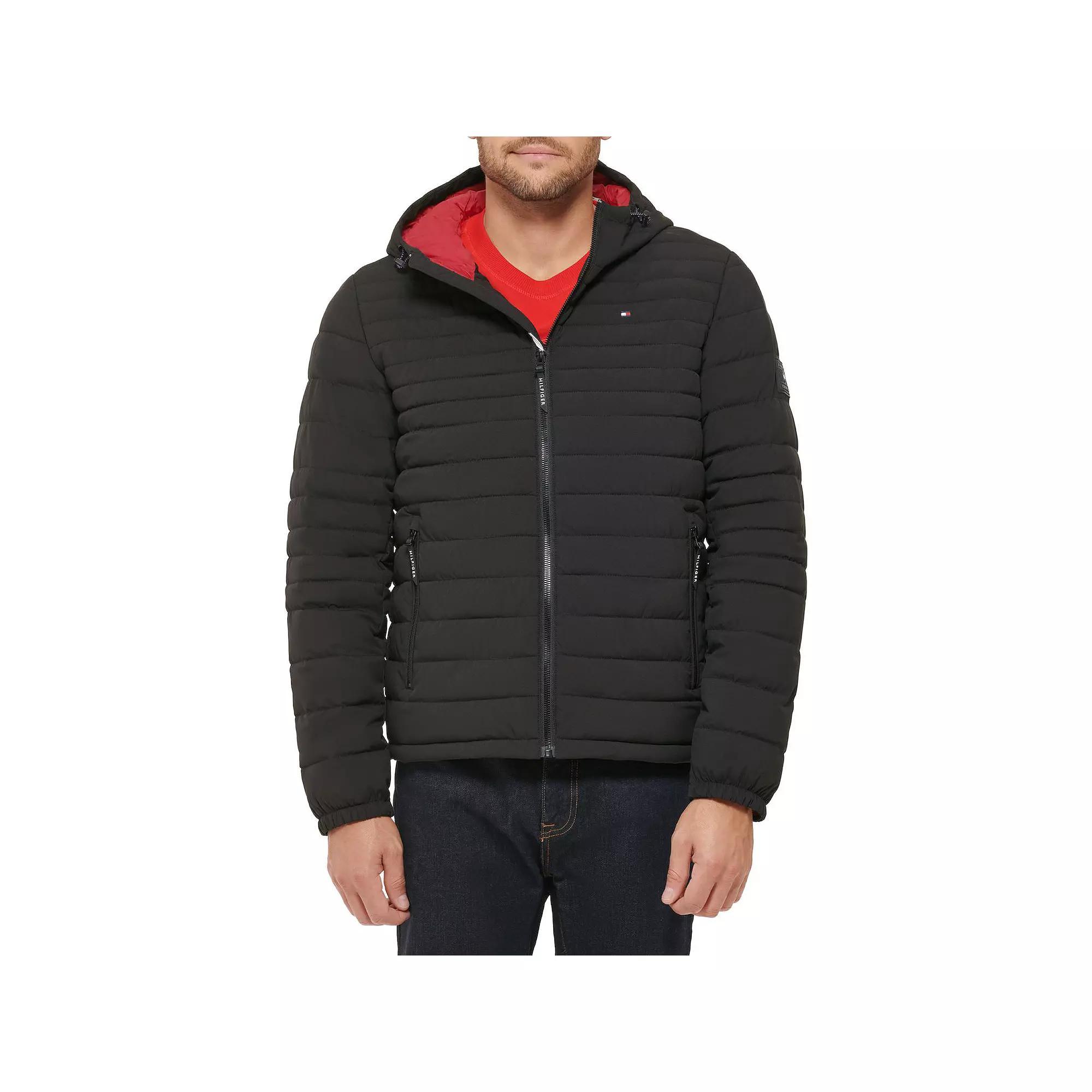 Men's Tommy Hilfiger Stretchy Hooded Puffer Jacket,  Product Image