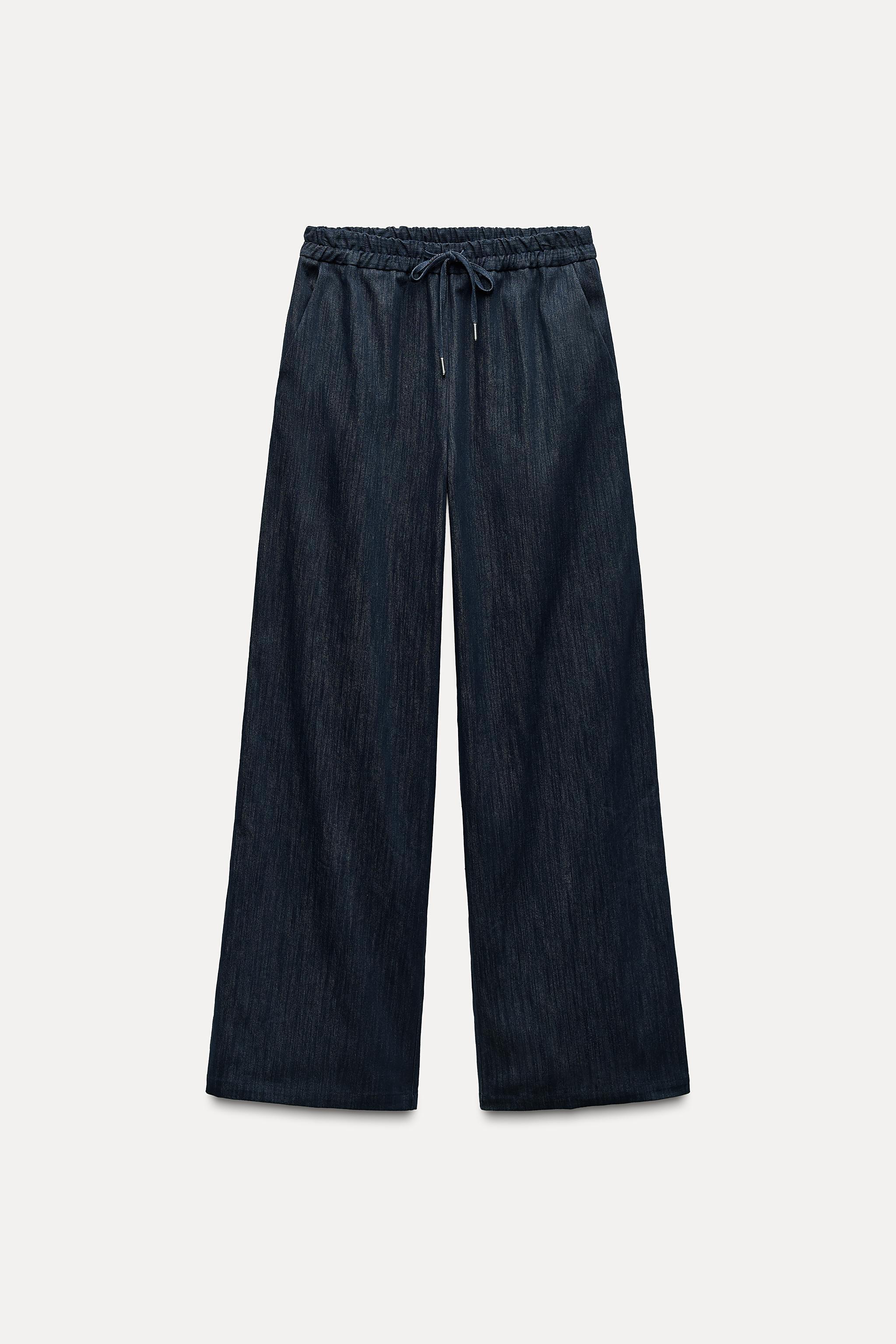 SIDE STRIPE DENIM EFFECT PANTS Product Image