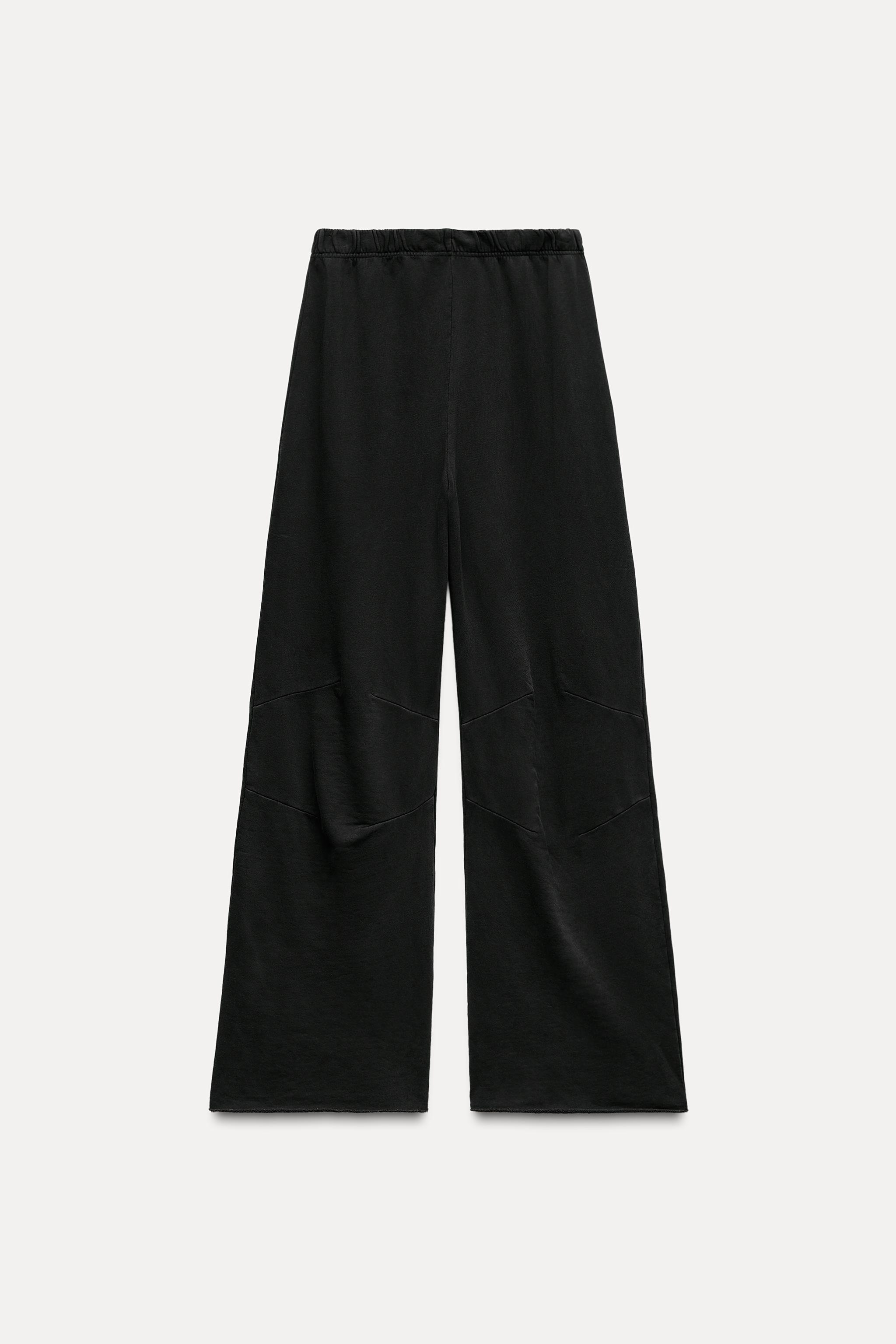 WASHED EFFECT PALAZZO JOGGER PANTS Product Image