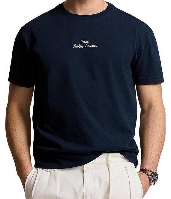 Polo Ralph Lauren Short Sleeve Classic Fit Chain-Stitch Logo Jersey T-Shirt Product Image