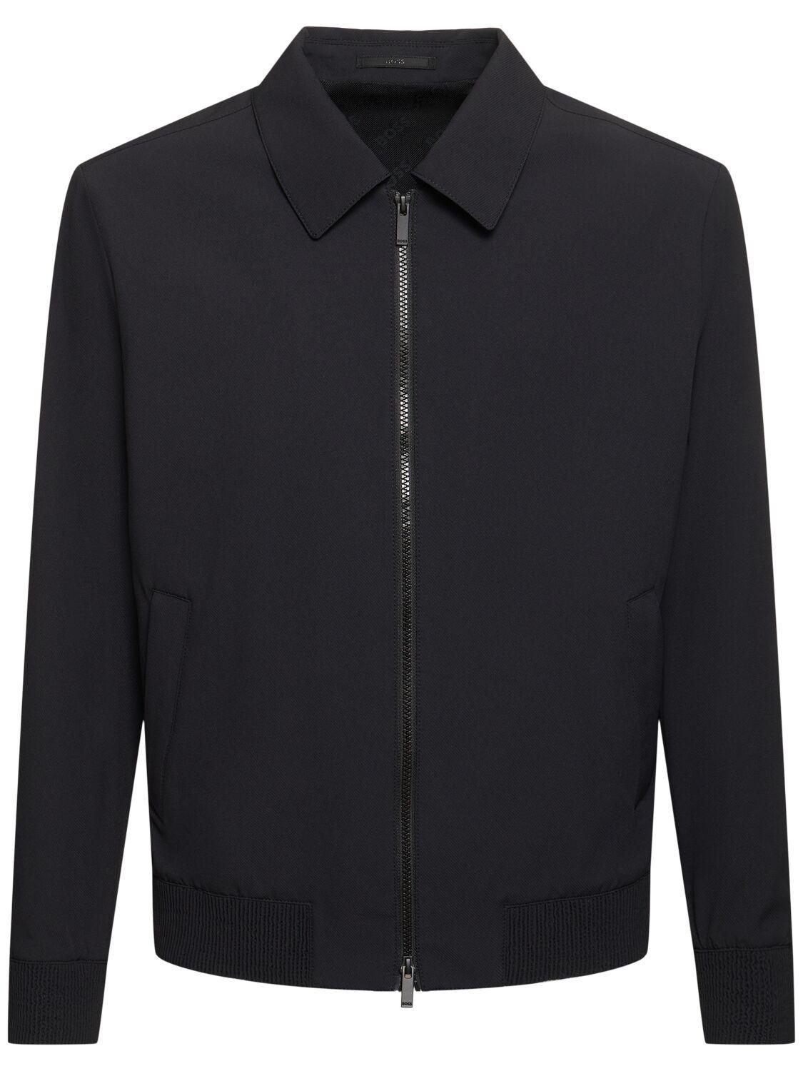 HUGO BOSS Hanry Tech Casual Jacket In Black Product Image