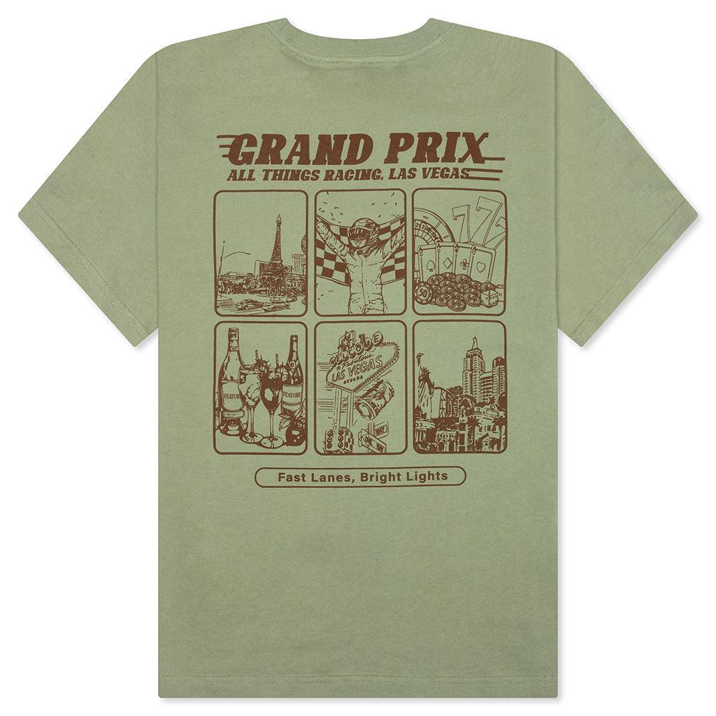 Vegas Racer Comic Tee - Oil Green Male Product Image