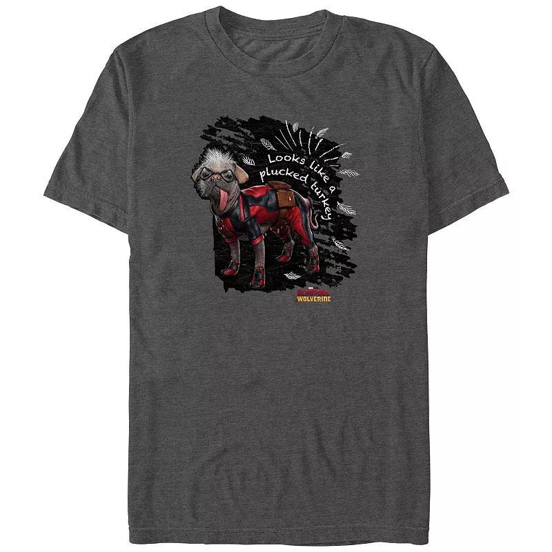 Big & Tall Marvel Deadpool & Wolverine Looks Like A Plucked Turkey Graphic Tee, Men's, Size: 5XB, Grey Heather Product Image