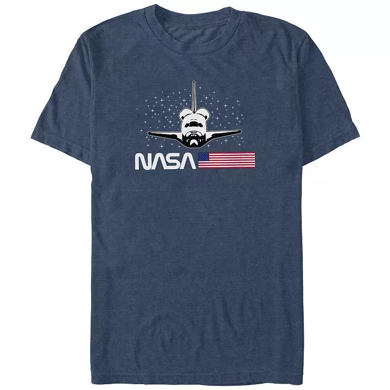 Big & Tall Nasa USA Suttle Graphic Tee, Men's, Size: 4XL Tall, Navy Grey Product Image