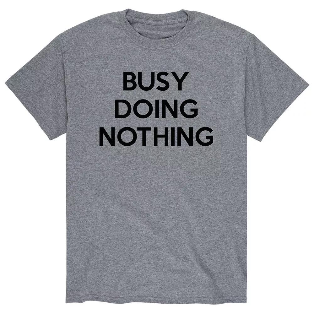 Men's Busy Doing Nothing Tee, Size: XL, Gray Product Image