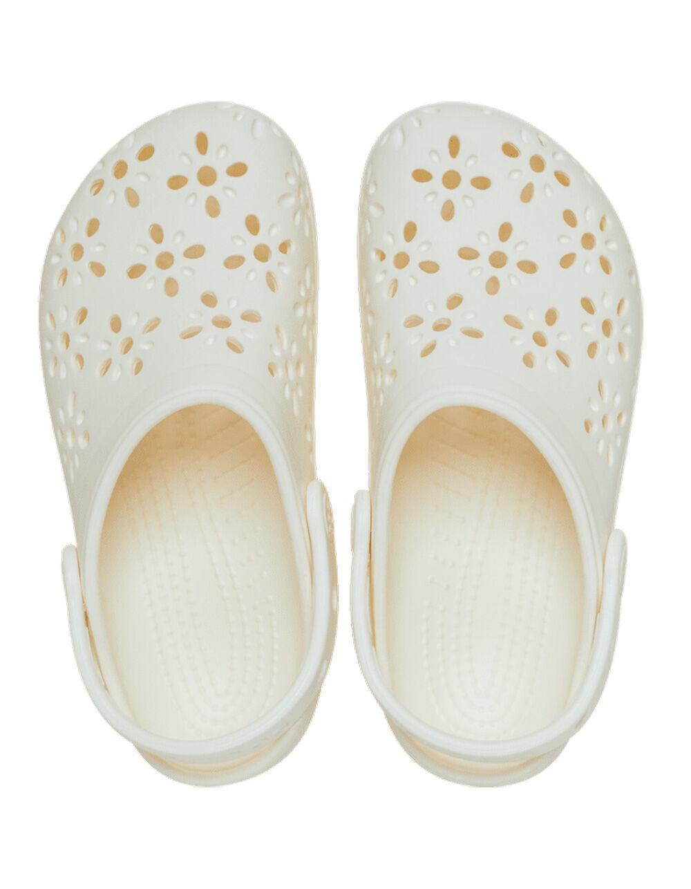 CROCS Floral Cut-Out Womens Classic Clogs Product Image