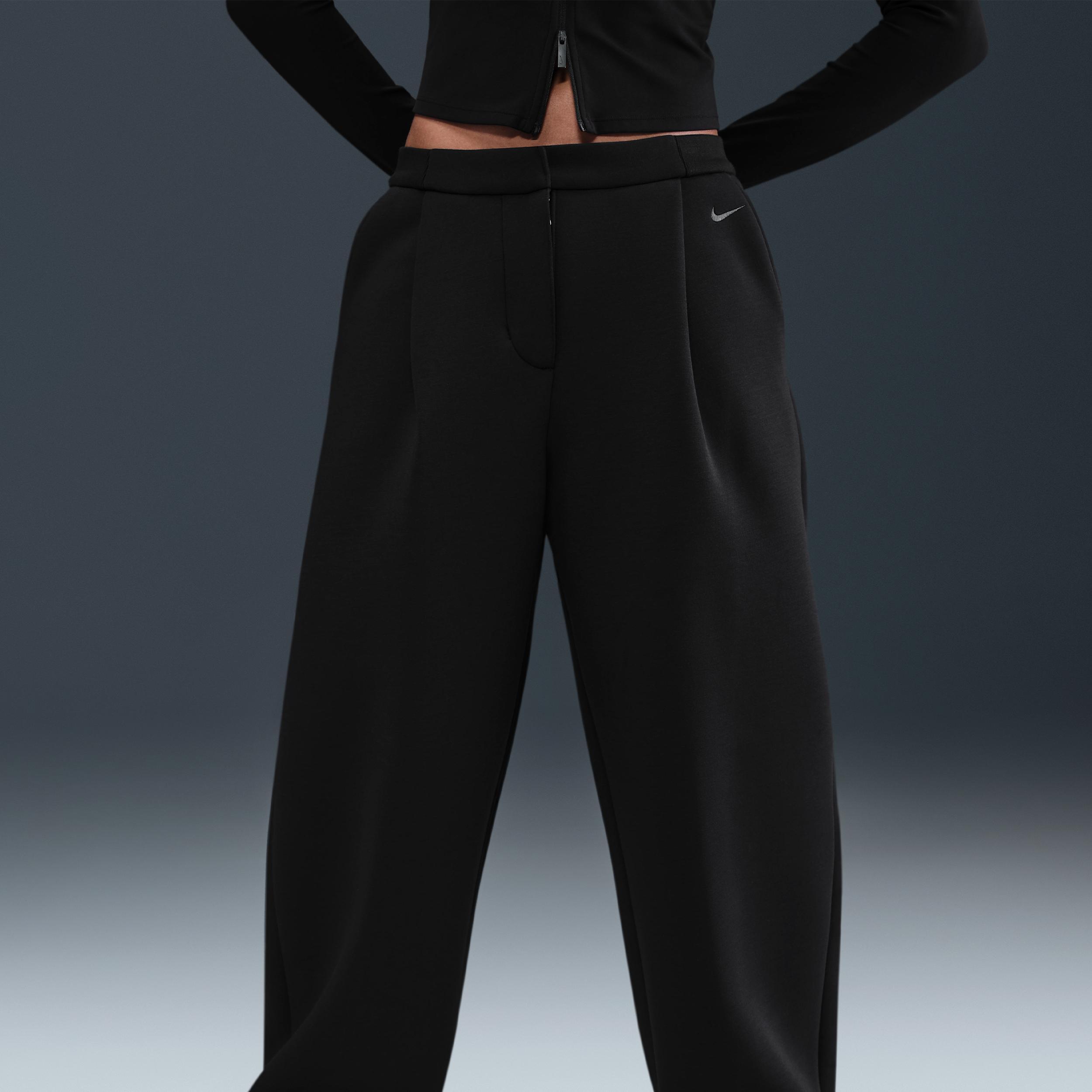 Womens Nike Sportswear Modern Fleece Mid-Rise Loose Pants | HV1964-010 Product Image