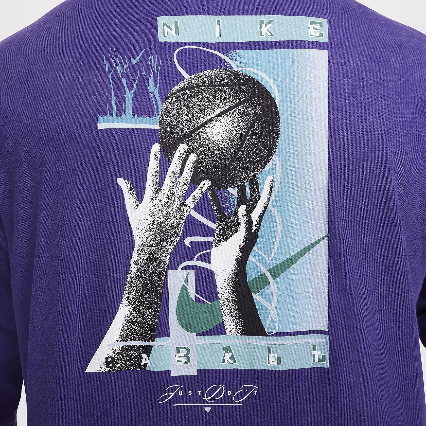 Nike Mens Max90 Long-Sleeve Basketball T-Shirt | HF6195-504 Product Image
