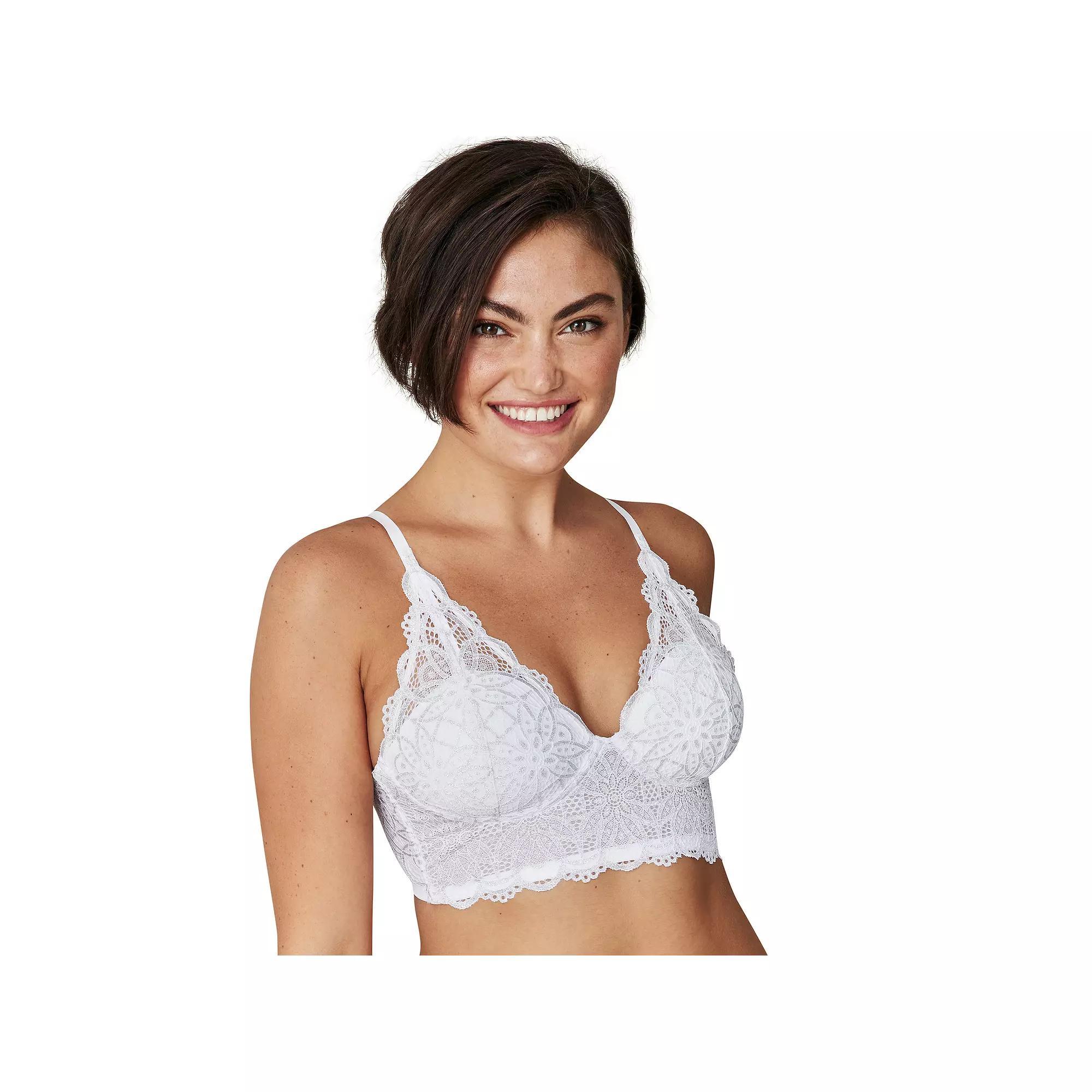 Maidenform® Lightly Lined Convertible Lace Bralette DM1188, Women's, Size: 34 D, White Product Image