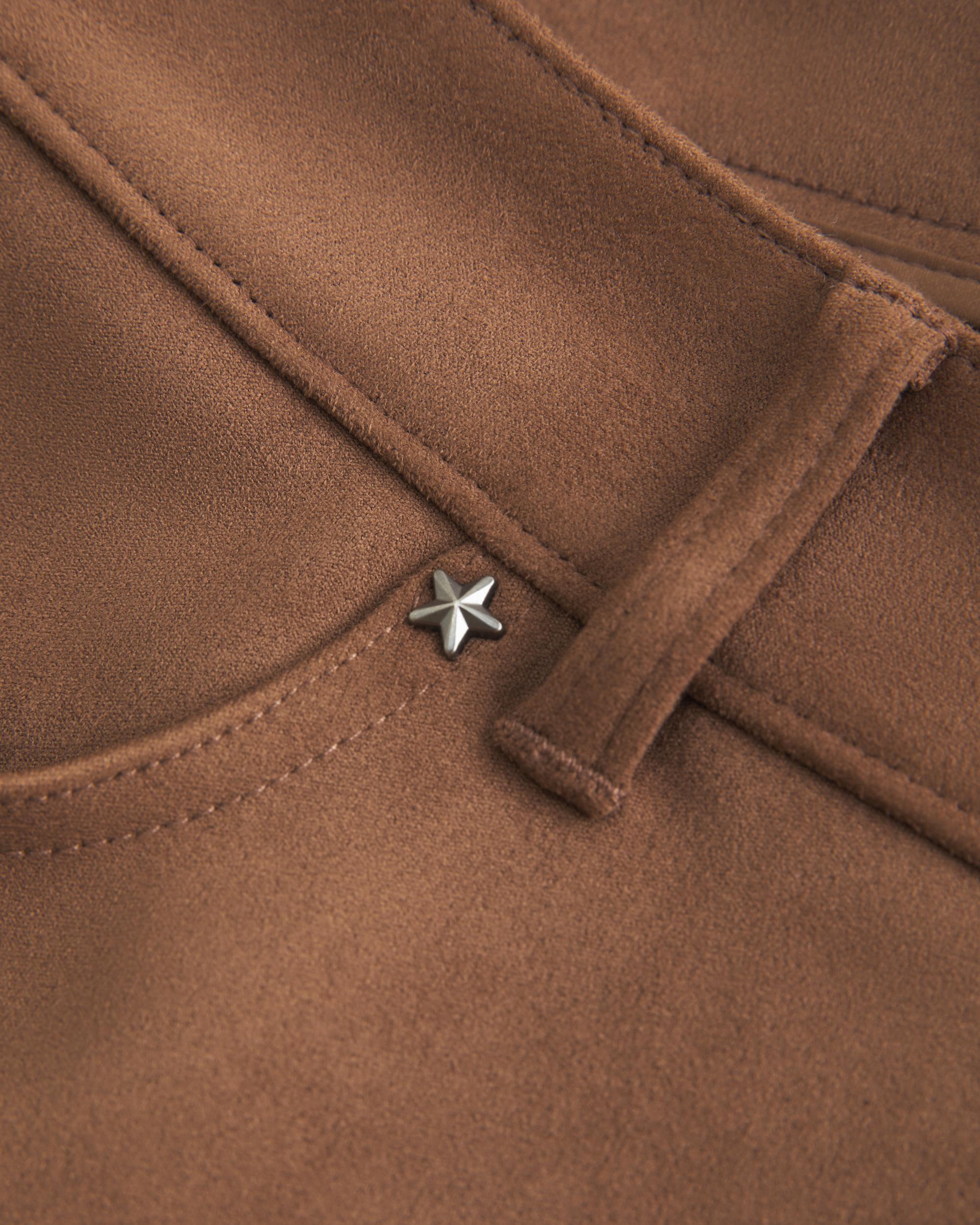 Low-Rise Light Wash Denim Shortie Shorts Product Image