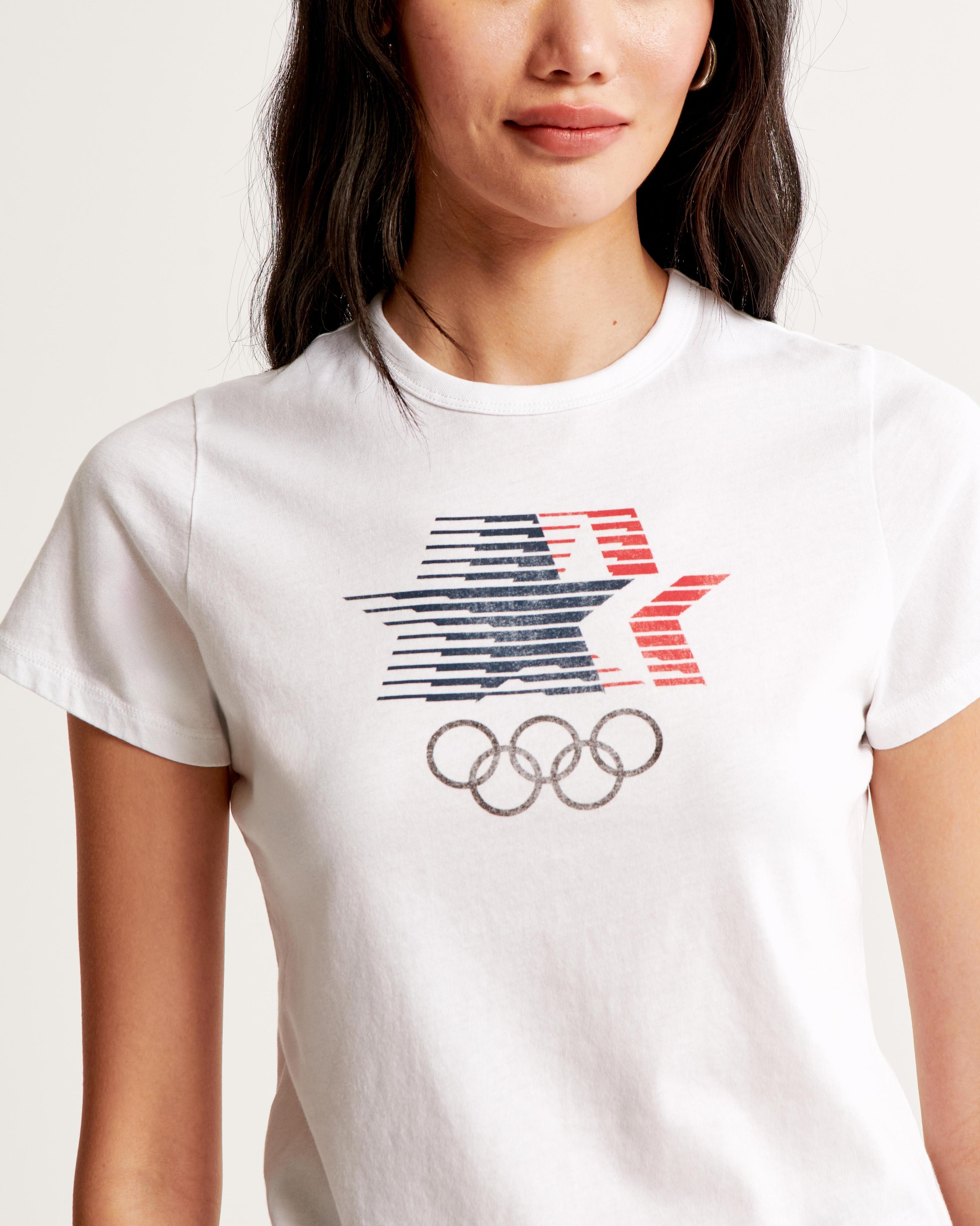 Short-Sleeve Olympics Graphic Skimming Tee Product Image