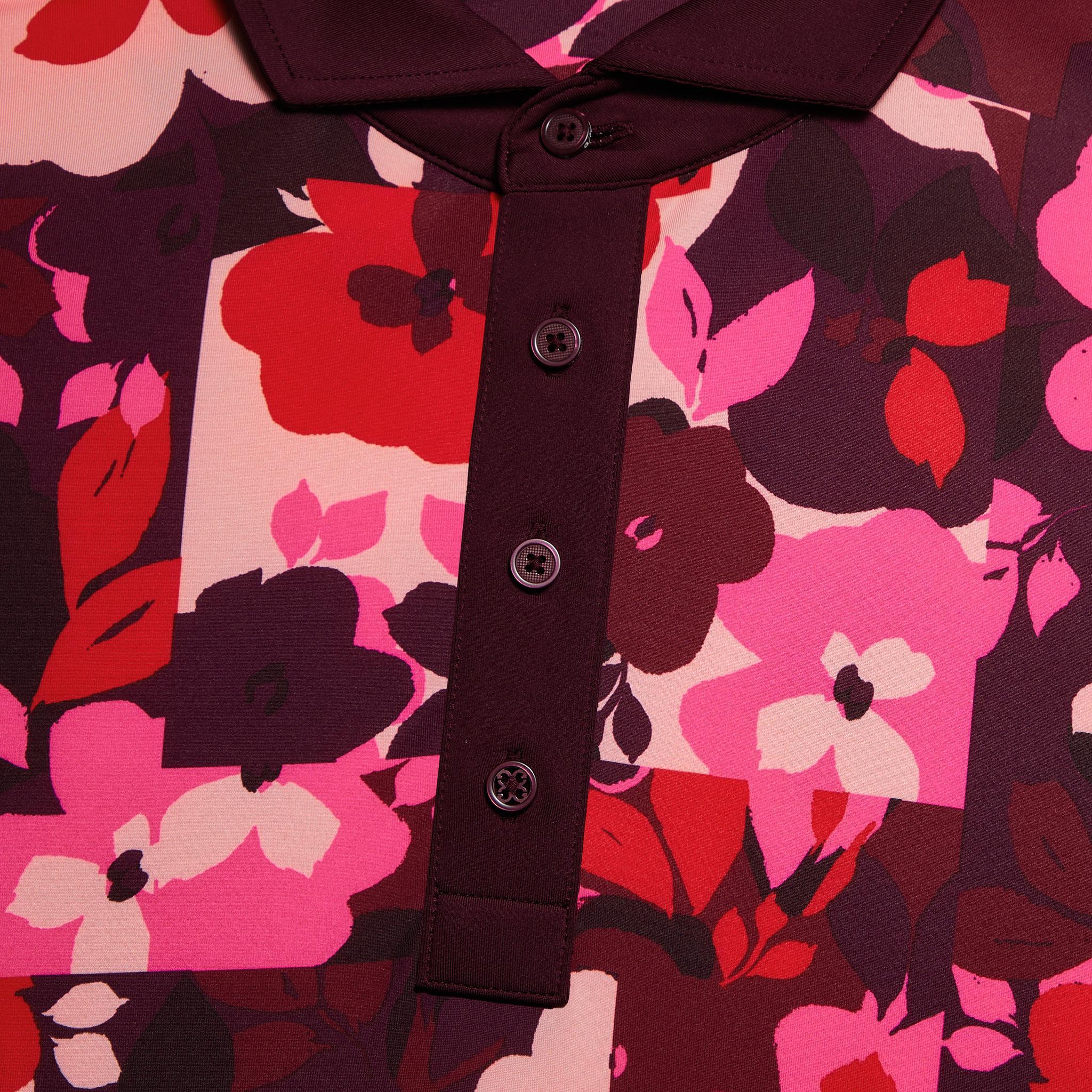 PATCHWORK FLORAL TECH JERSEY POLO Product Image