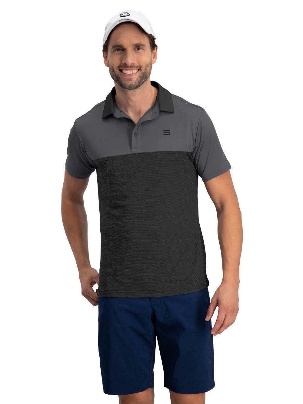 Three Sixty Six Men's Heathered Two-Tone Golf Polo Product Image