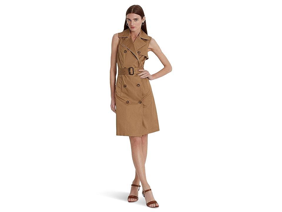 Lauren Ralph Lauren Petite Micro-Sanded Twill Sleeveless Dress (New ) Women's Clothing Product Image