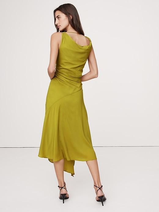 Crepe Twist-Shoulder Dress Product Image