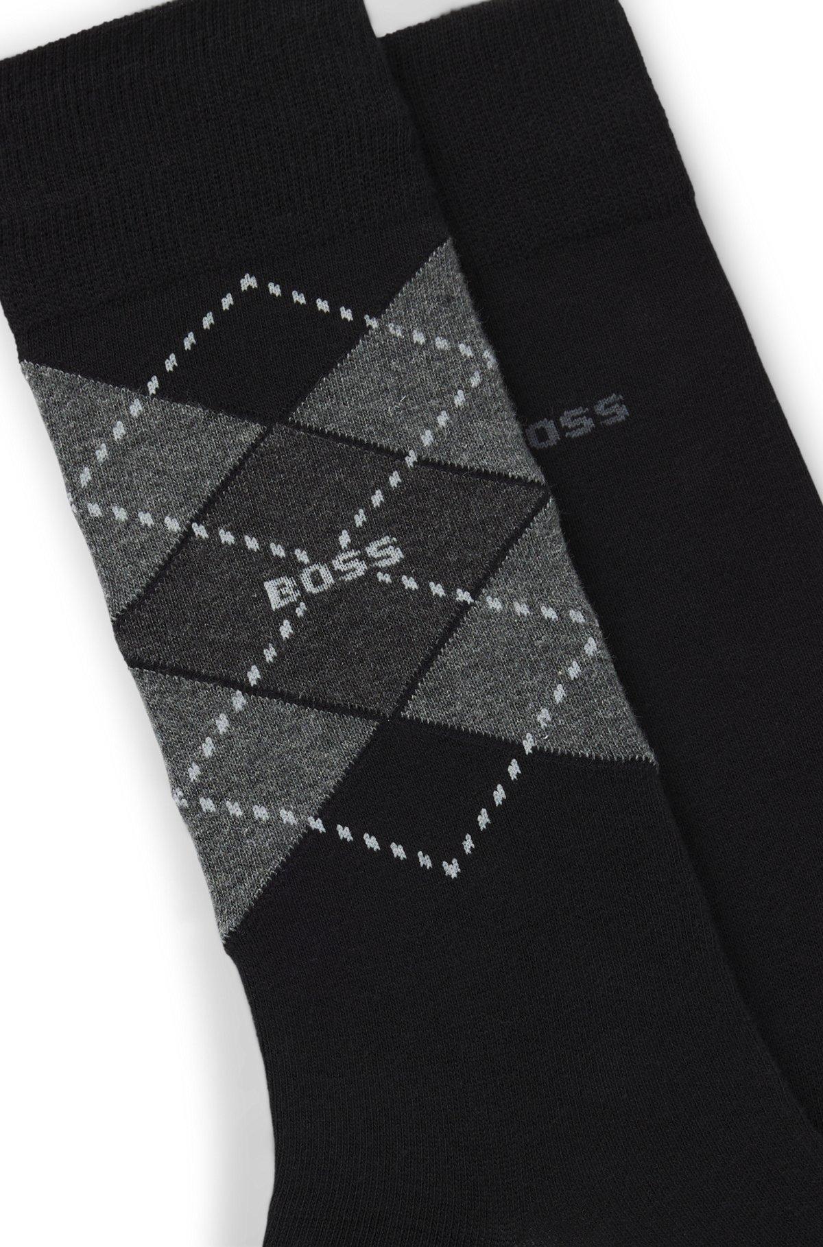 Two-pack of cotton-blend socks in a regular length Product Image