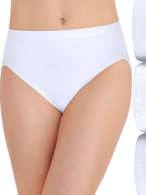 Womens Vanity Fair Lingerie 3-Pack Comfort Where it Counts Hicut Panties 13464 Product Image