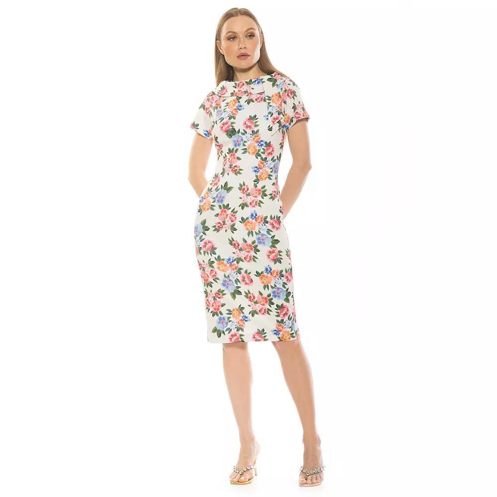 Women's ALEXIA ADMOR Wrene Short Sleeve Sheath Dress,  Product Image