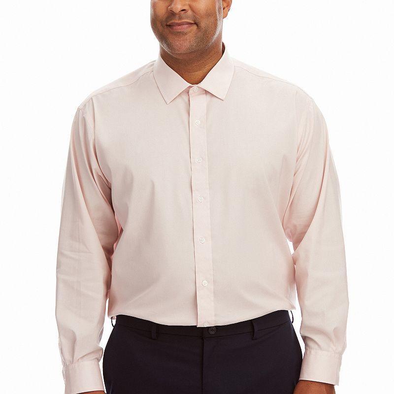 Big & Tall Haggar Premium Comfort Wrinkle Resistant Dress Shirt, Men's, Size: 22 34/5B, Pink Solid Product Image