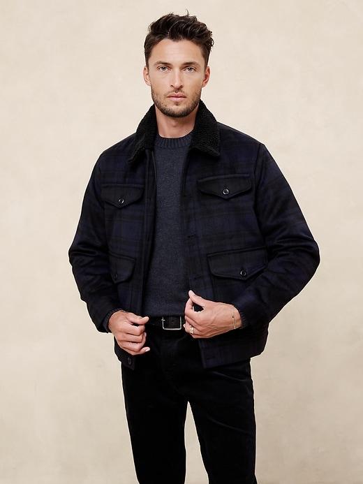 Sherpa Plaid Jacket Product Image