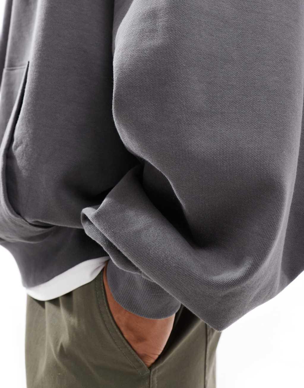 ASOS DESIGN essential extreme oversized hoodie in charcoal Product Image