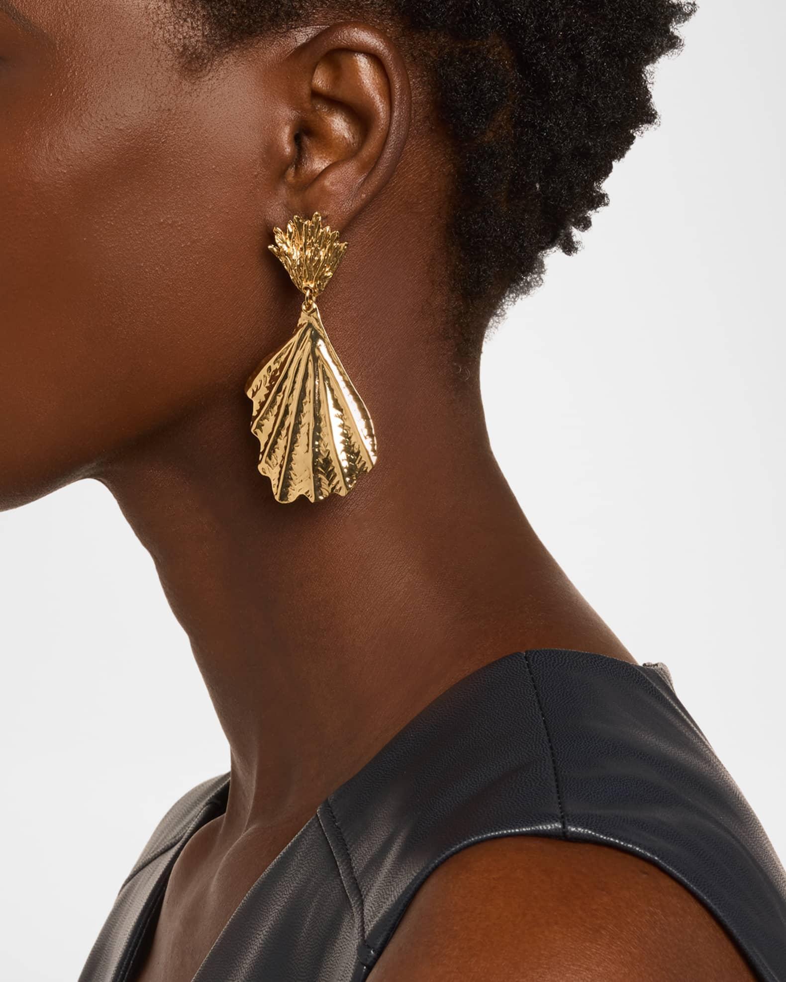 Double Shell Drop Earrings Product Image