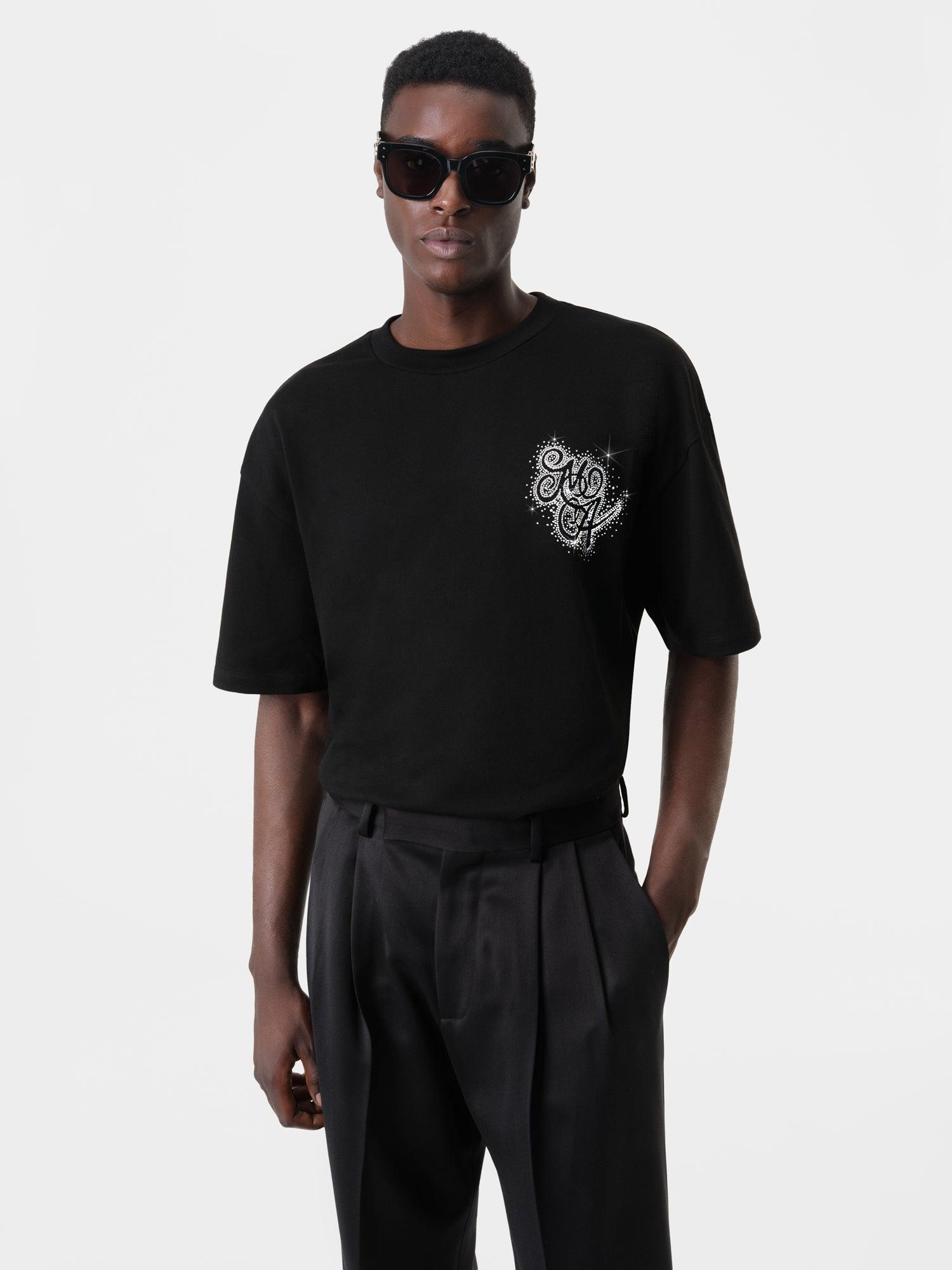 CRYSTAL BURST MA SWIRL OVERSIZED TEE - Black Male Product Image