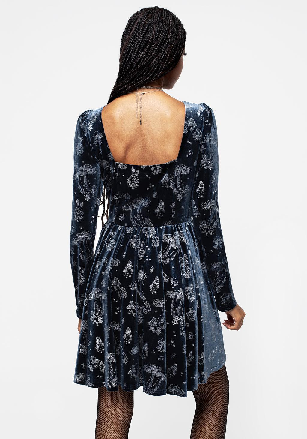 Faefire Foil Print Velour Cut Out Mini Dress Product Image