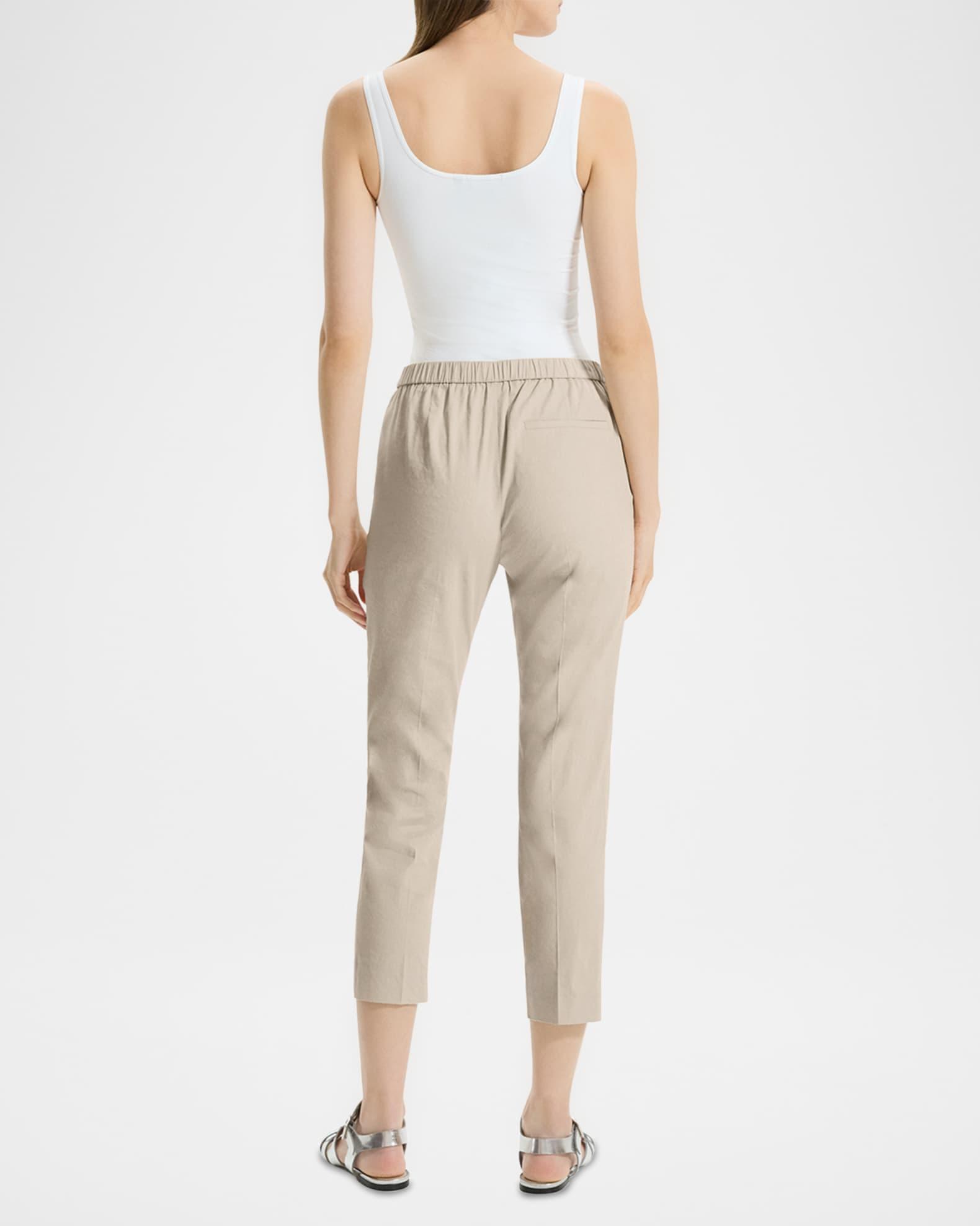 Treeca Good Linen Cropped Pull-On Ankle Pants Product Image