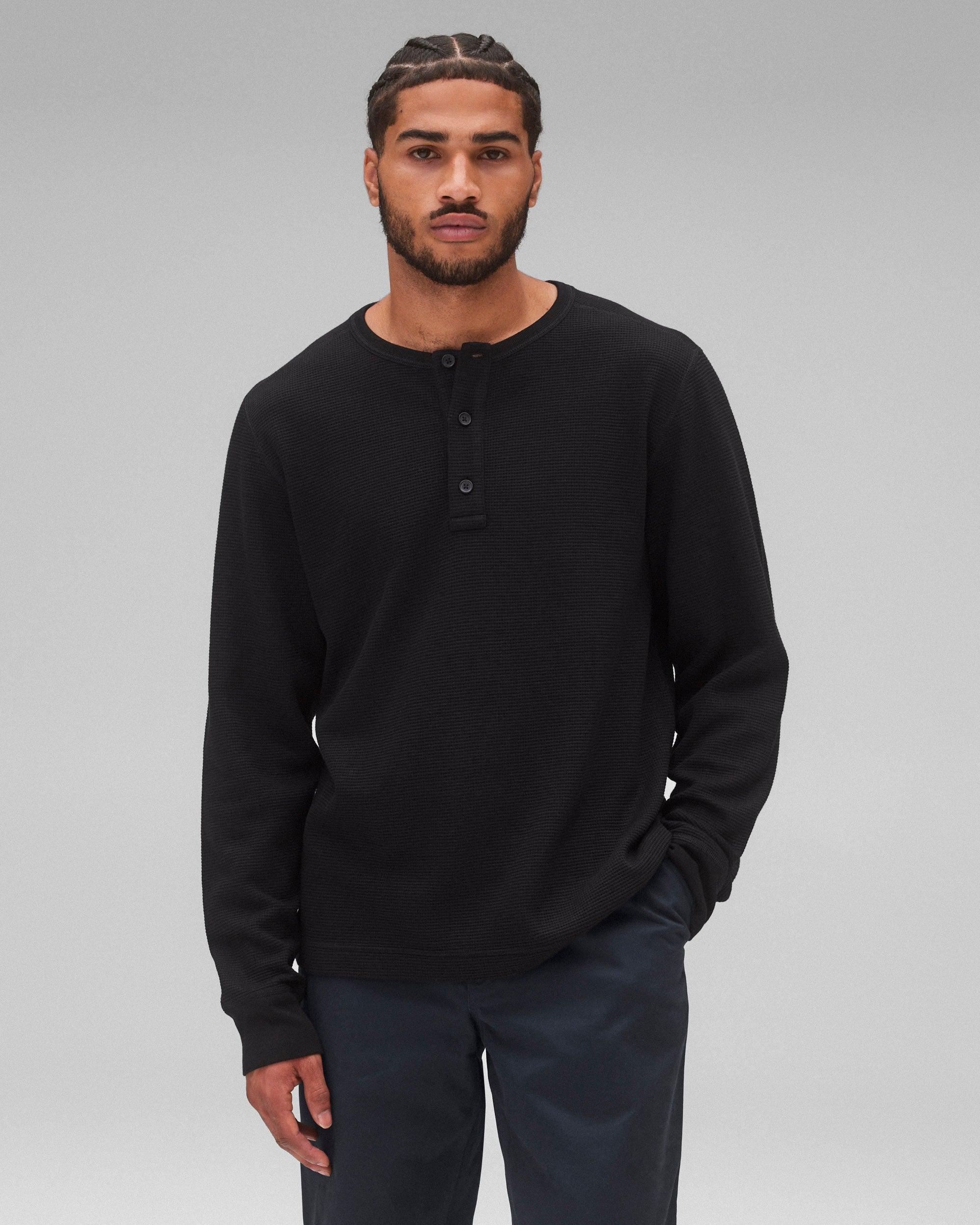 Lightweight Waffle Standard Henley Male Product Image