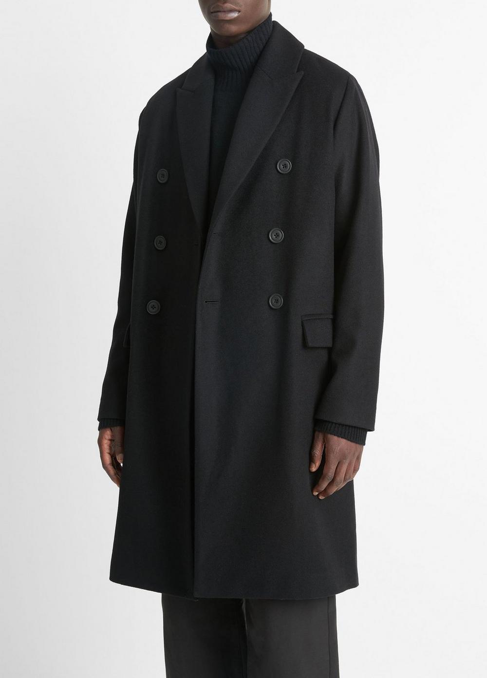 Italian Wool-Blend Double-Breasted Coat Product Image