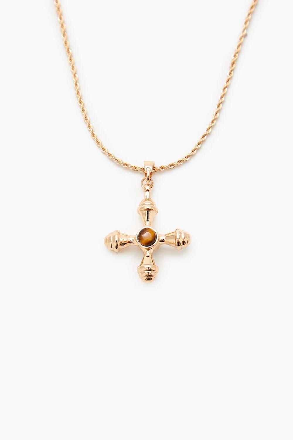 Faux Stone Cross Necklace | Forever 21 Product Image