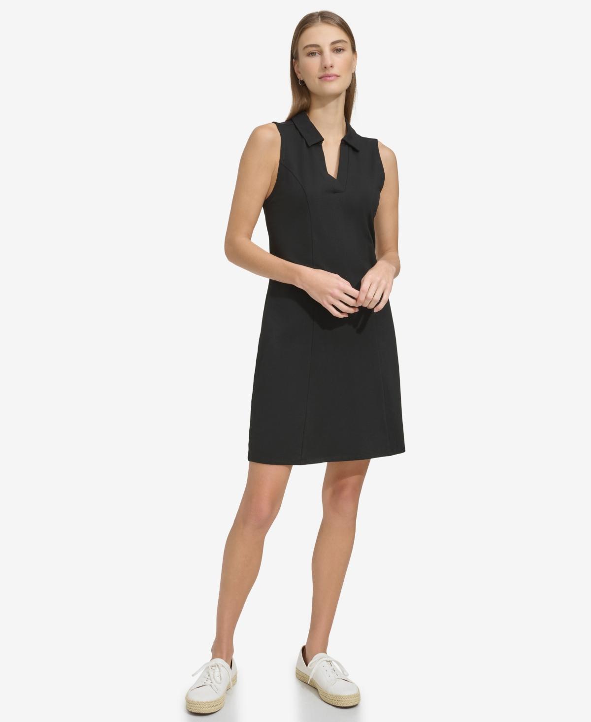 Andrew Marc Sport Womens Sleeveless Knit Polo Dress Product Image