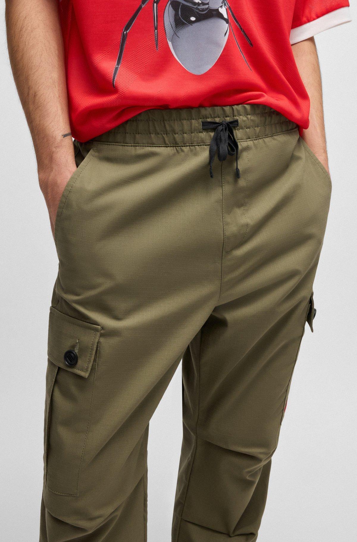 Regular-fit cargo trousers in ripstop cotton Product Image