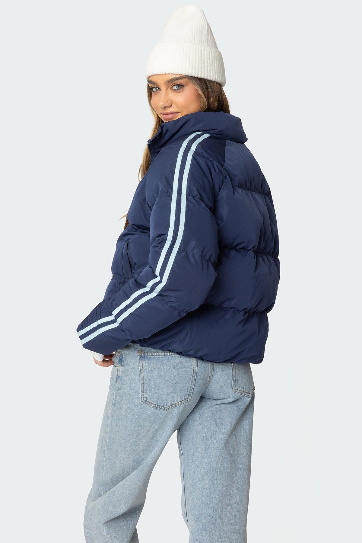 Sherry Side Striped Puffer Jacket Product Image