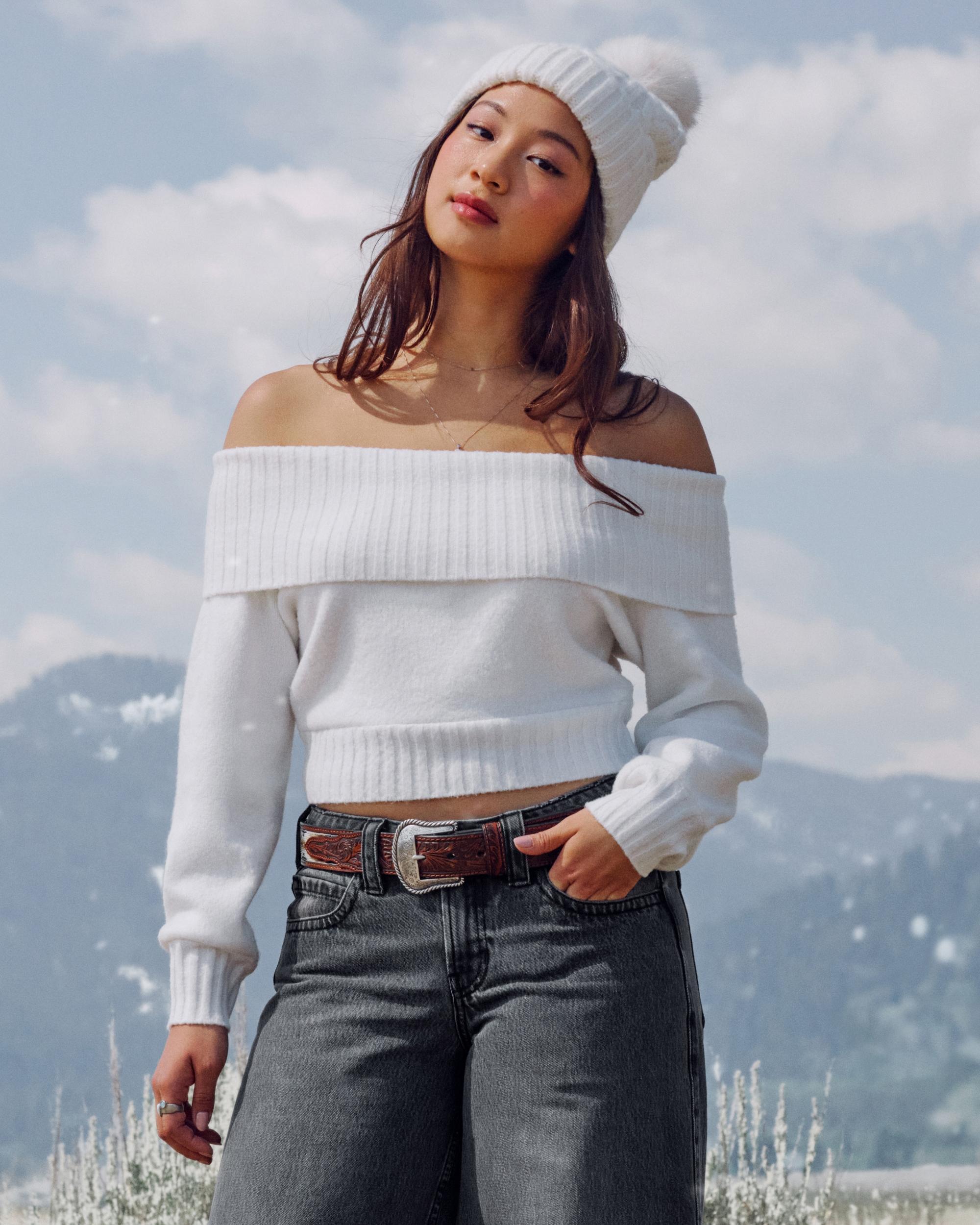 Hollister Comfy Cloud Off-the-Shoulder Sweater Product Image