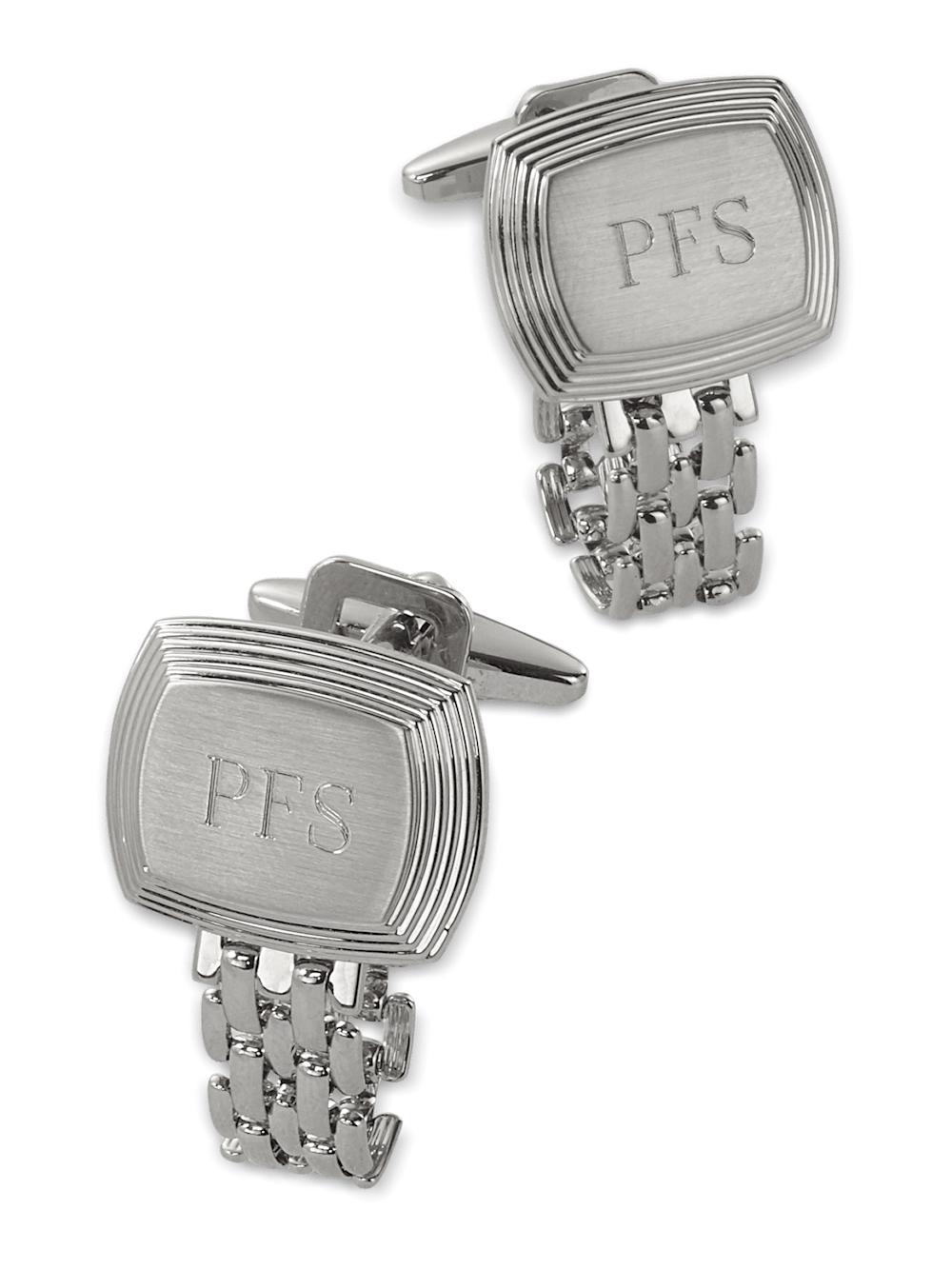 Chain Wrap Engravable Cufflinks - Gold/silver Product Image