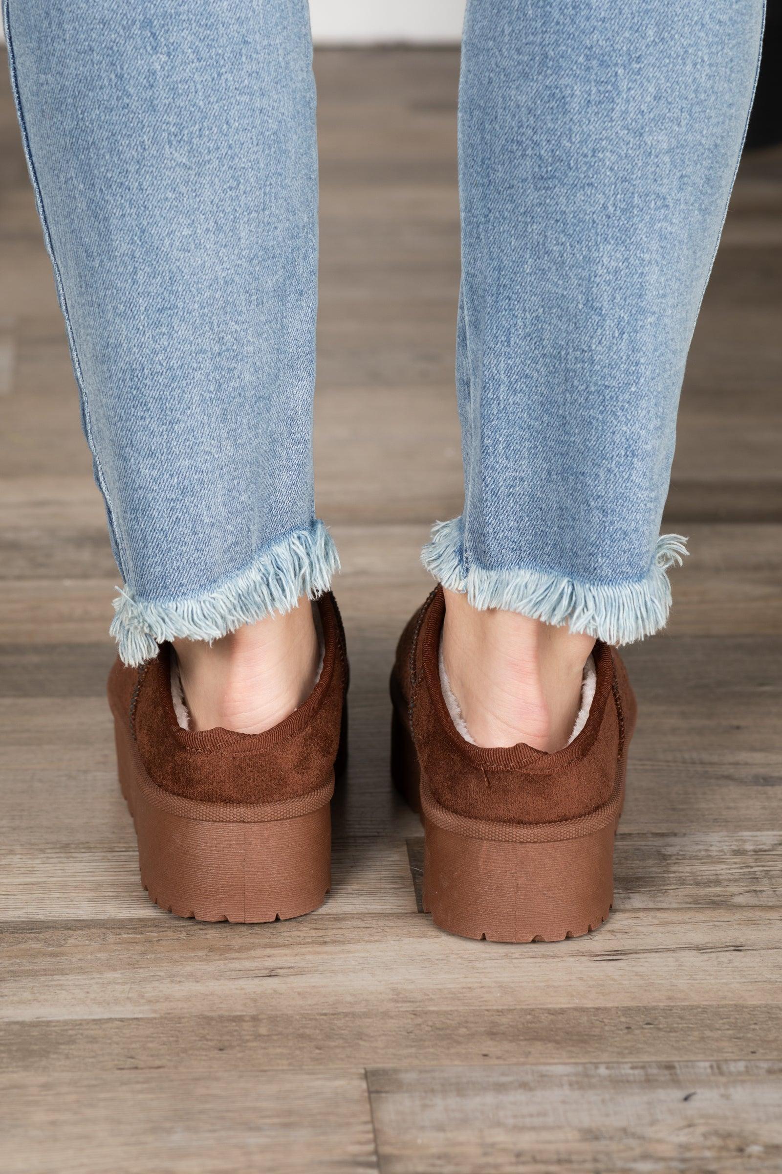 Mini Ankle Platform Fur Slip Ons Product Image