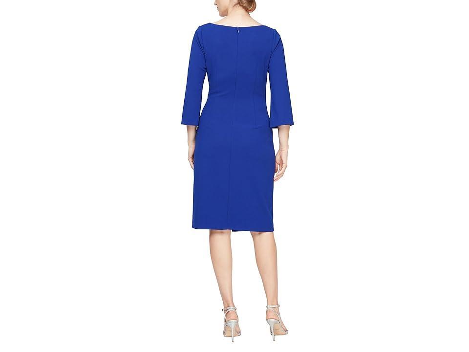 Alex Evenings Short Sheath Dress with Split Sleeves (Royal) Women's Dress Product Image